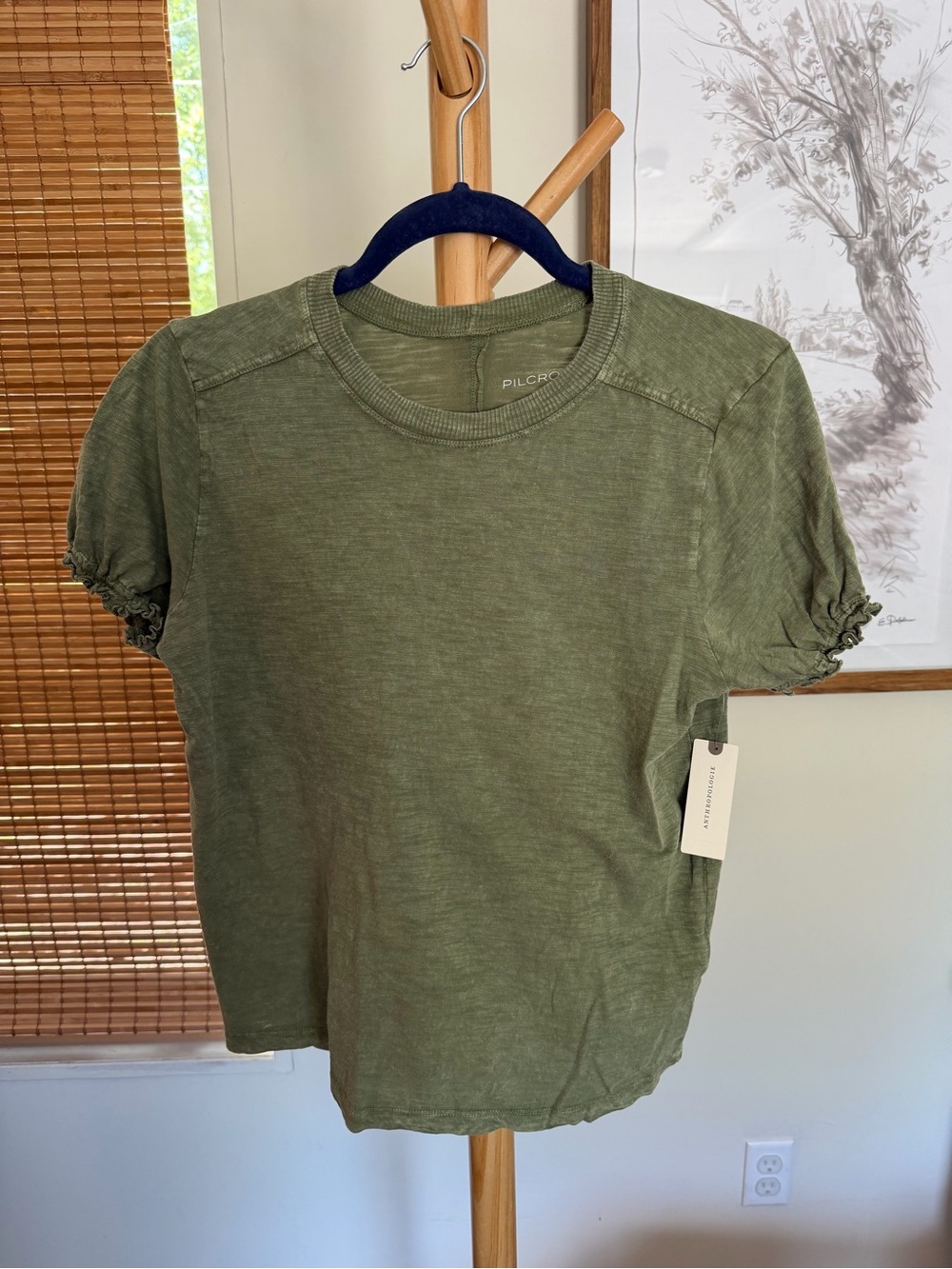 NWT Anthropologie Pilcro Green T-Shirt